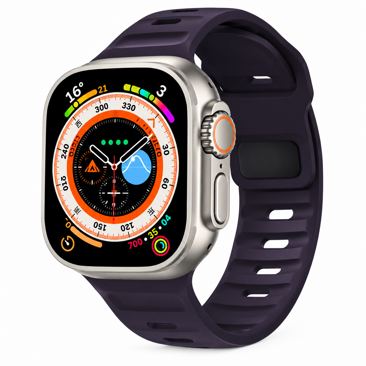 Premium Silicone Sport Watch Band Soft Waterproof Adjustable Replacement Strap Breathable Lightweight Smartwatch Wristband Quick Release Secure Fit