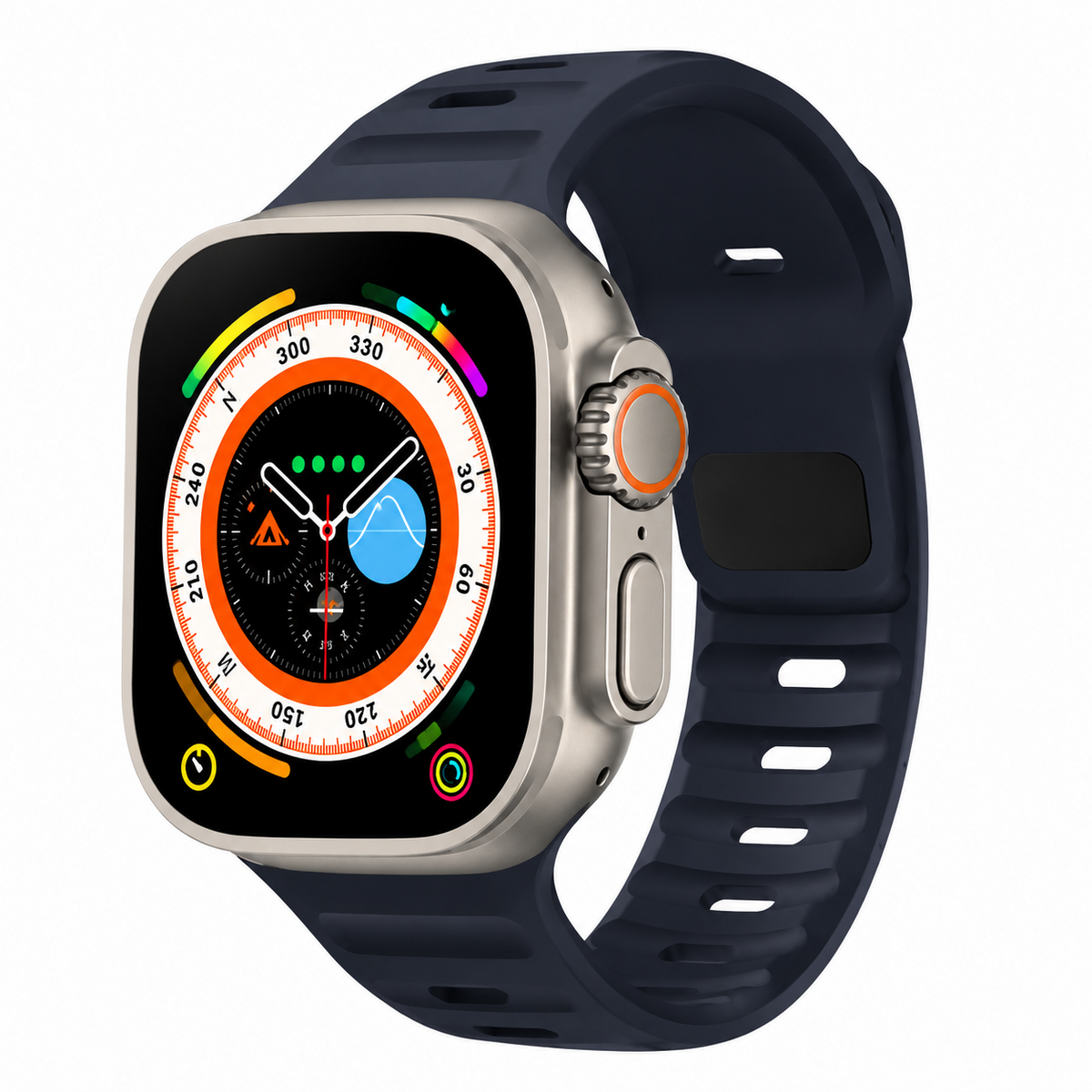 Premium Silicone Sport Watch Band Soft Waterproof Adjustable Replacement Strap Breathable Lightweight Smartwatch Wristband Quick Release Secure Fit