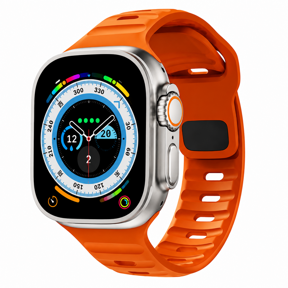 Premium Silicone Sport Watch Band Soft Waterproof Adjustable Replacement Strap Breathable Lightweight Smartwatch Wristband Quick Release Secure Fit
