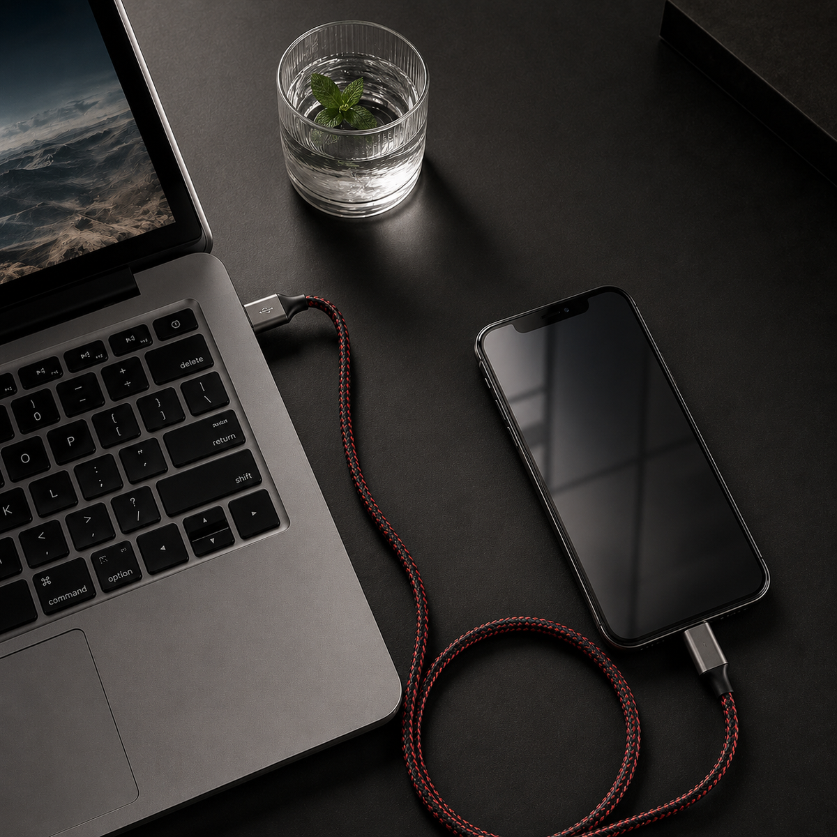 Premium USB-A to Lightning Charging Cable 12W Fast Charging 2.4A MFi Certified Nylon Braided Data Sync Cable Compatible with iPhone