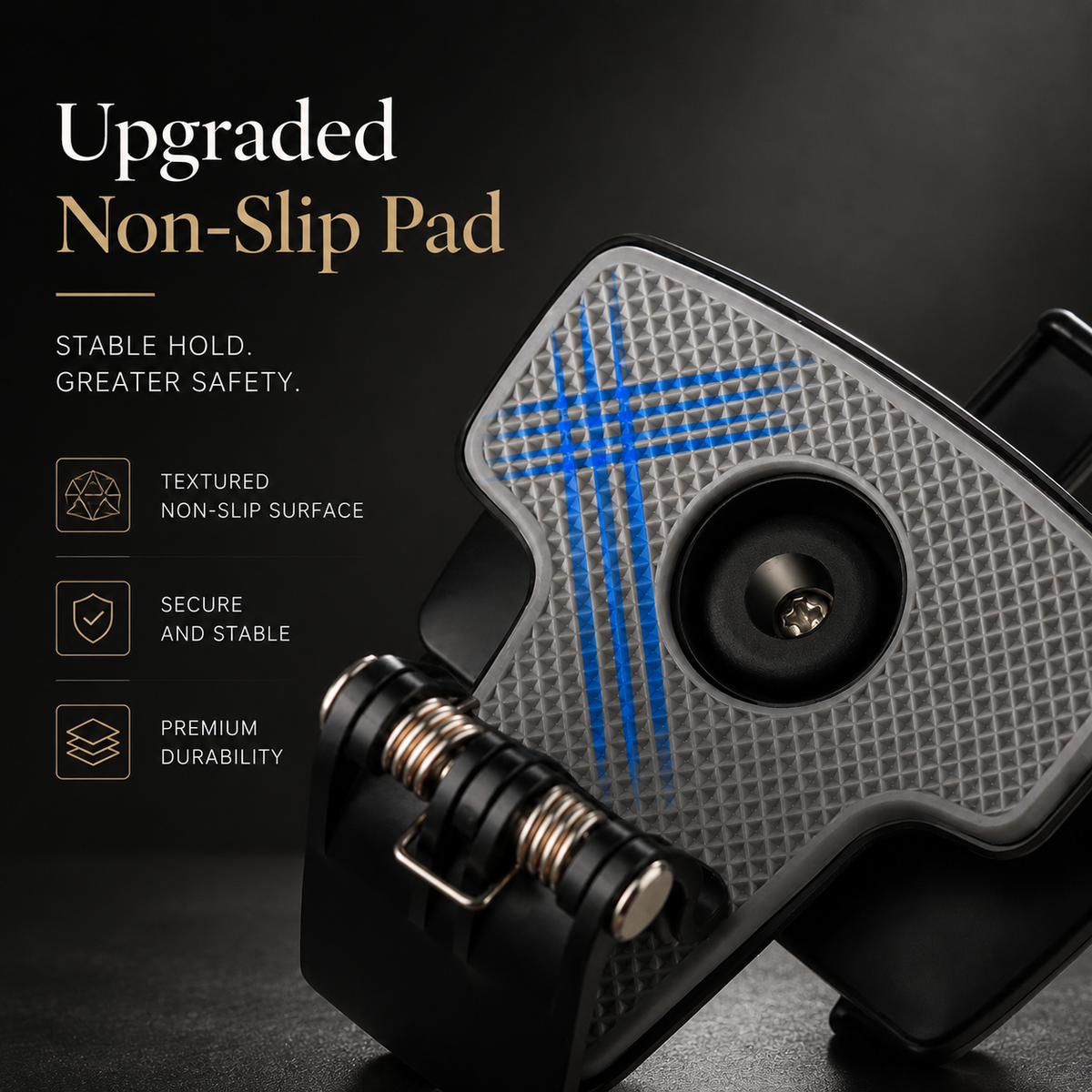 Premium Universal Car Phone Holder Mount 3-in-1 Dashboard Rearview Mirror Sun Visor Stand 360° Rotation Anti Slip Adjustable Hands Free iPhone