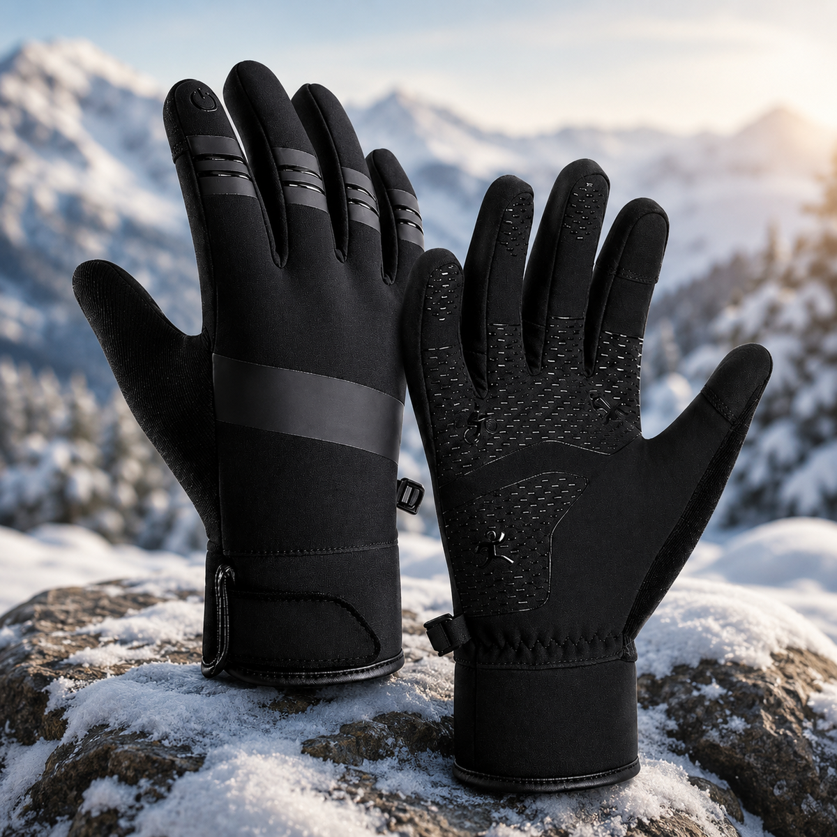 Premium Winter Cycling Gloves Waterproof Thermal Touchscreen Windproof Anti-Slip Sports Riding Gloves Insulated Outdoor Unisex Cold Weather Daily Grip
