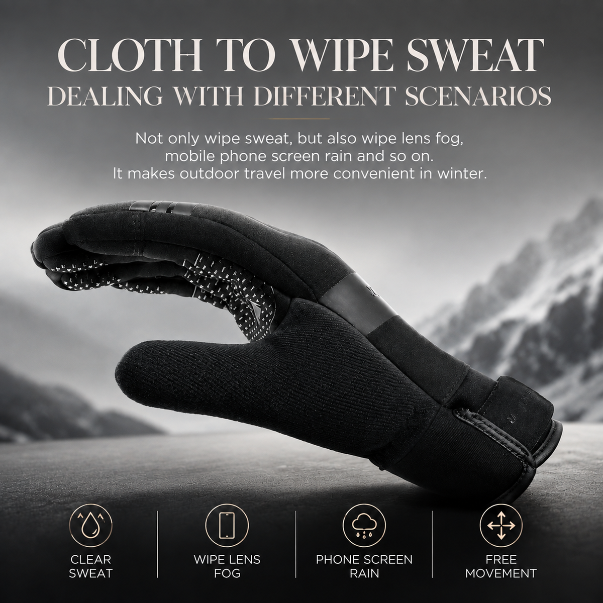 Premium Winter Cycling Gloves Waterproof Thermal Touchscreen Windproof Anti-Slip Sports Riding Gloves Insulated Outdoor Unisex Cold Weather Daily Grip