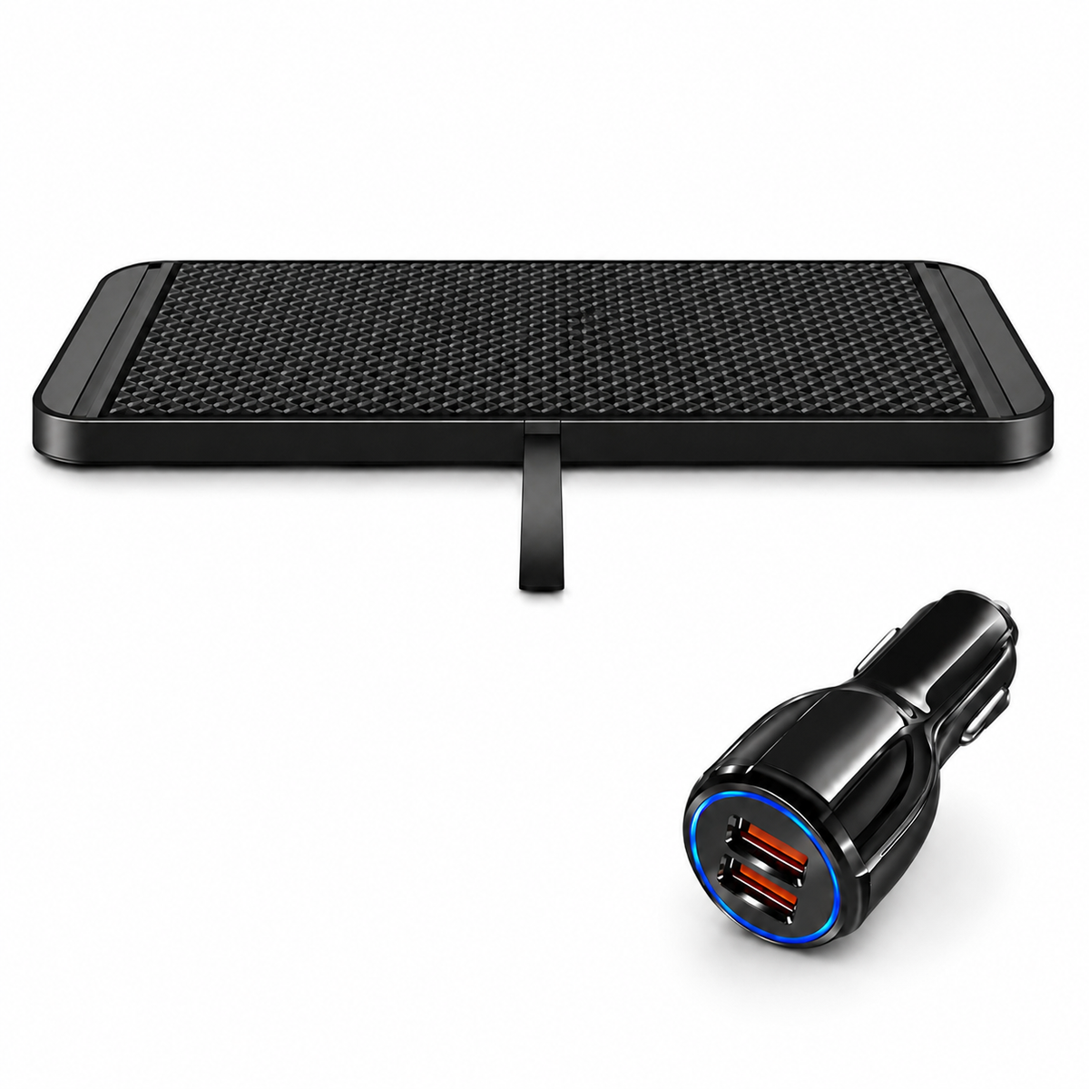 Premium Wireless Car Charger 15W Fast Wireless Charging Dashboard Phone Charging Pad Anti-Slip Silicone Cradle Dock Compatible with iPhone
