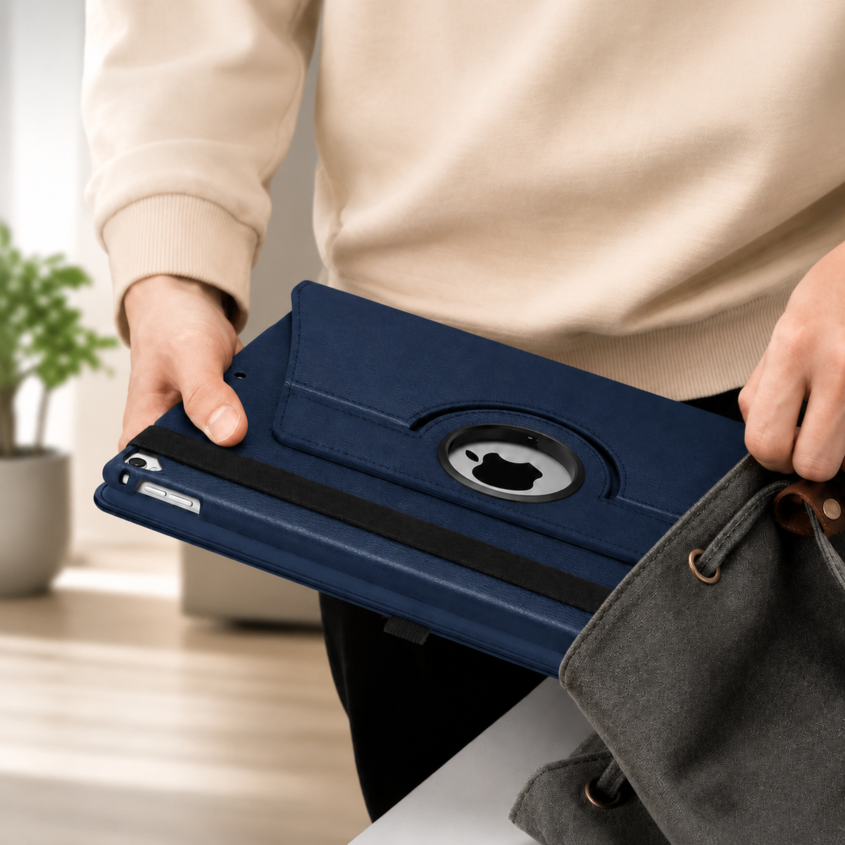 Premium iPad Case 360° Rotating PU Leather Smart Cover Auto Sleep Wake Shockproof Protective Stand Multi Angle Tablet Cases Slim Protective Cover iPad