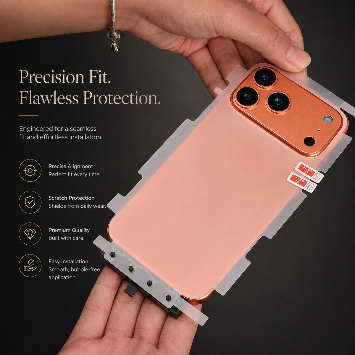 Premium iPhone Back Protector Hydrogel Film Anti Scratch Self Healing Soft TPU Wrap Side Edge High Definition Matte Clear Easy Installation Protective Film