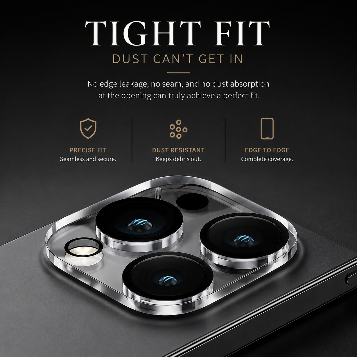 Premium iPhone Camera Lens Protector 4 Pack Tempered Glass Ultra Thin HD Clear Anti Scratch Anti Fingerprint Full Coverage Camera Lens Cover Case Friendly