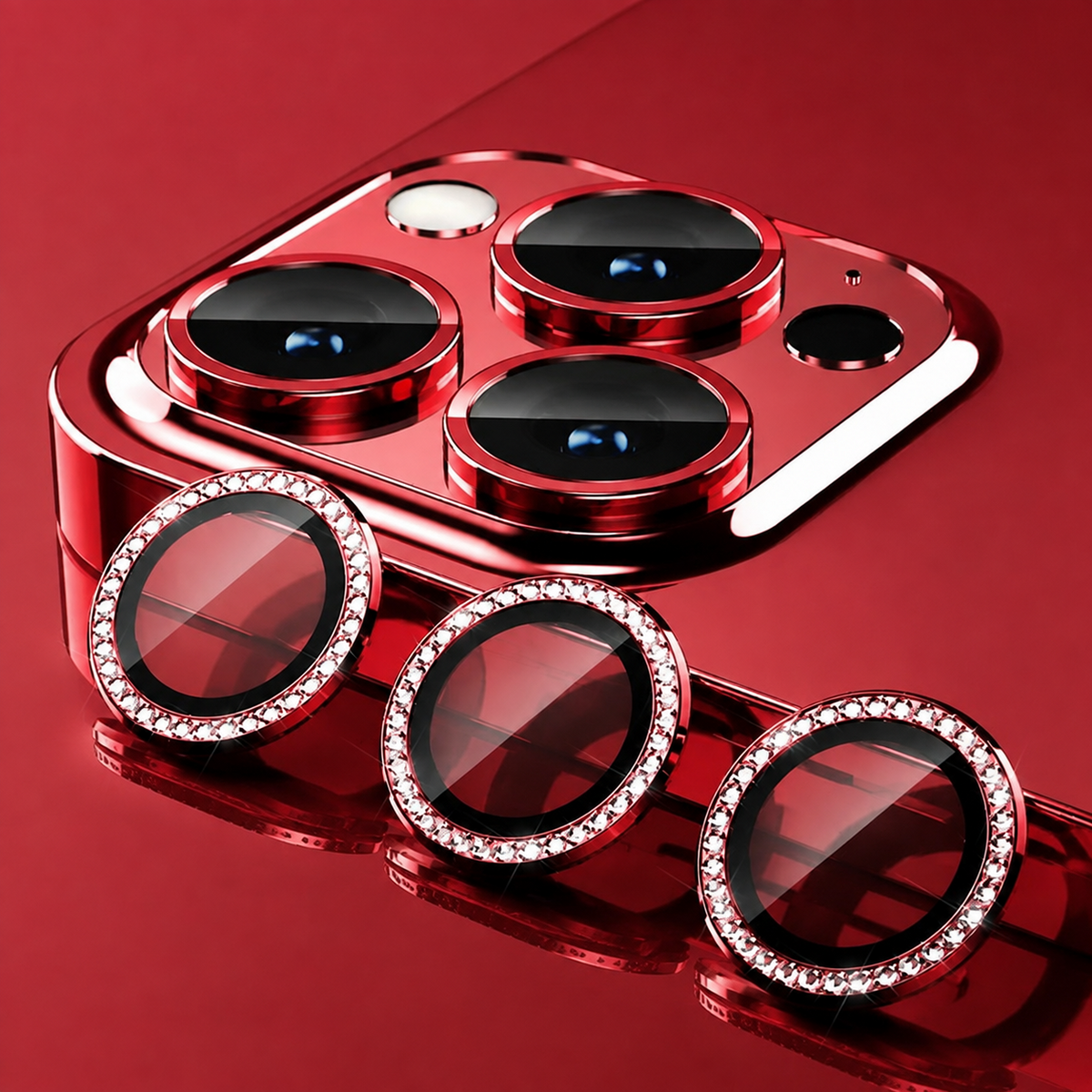 Premium iPhone Camera Lens Protector Tempered Glass Metal Ring Scratch Resistant Shockproof Anti Dust Camera Lens Cover Slim Protective Ring