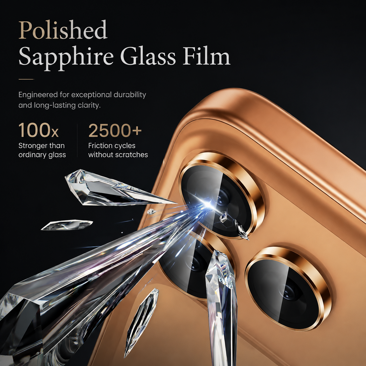 Premium iPhone Camera Lens Protector Tempered Glass Metal Ring Scratch Resistant Shockproof Anti Dust Camera Lens Cover Slim Protective Ring