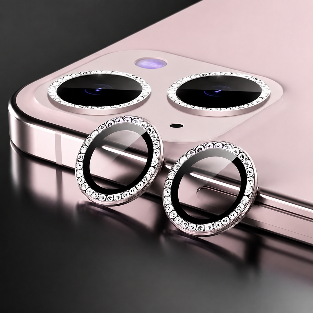 Premium iPhone Camera Lens Protector Tempered Glass Metal Ring Scratch Resistant Shockproof Anti Dust Camera Lens Cover Slim Protective Ring