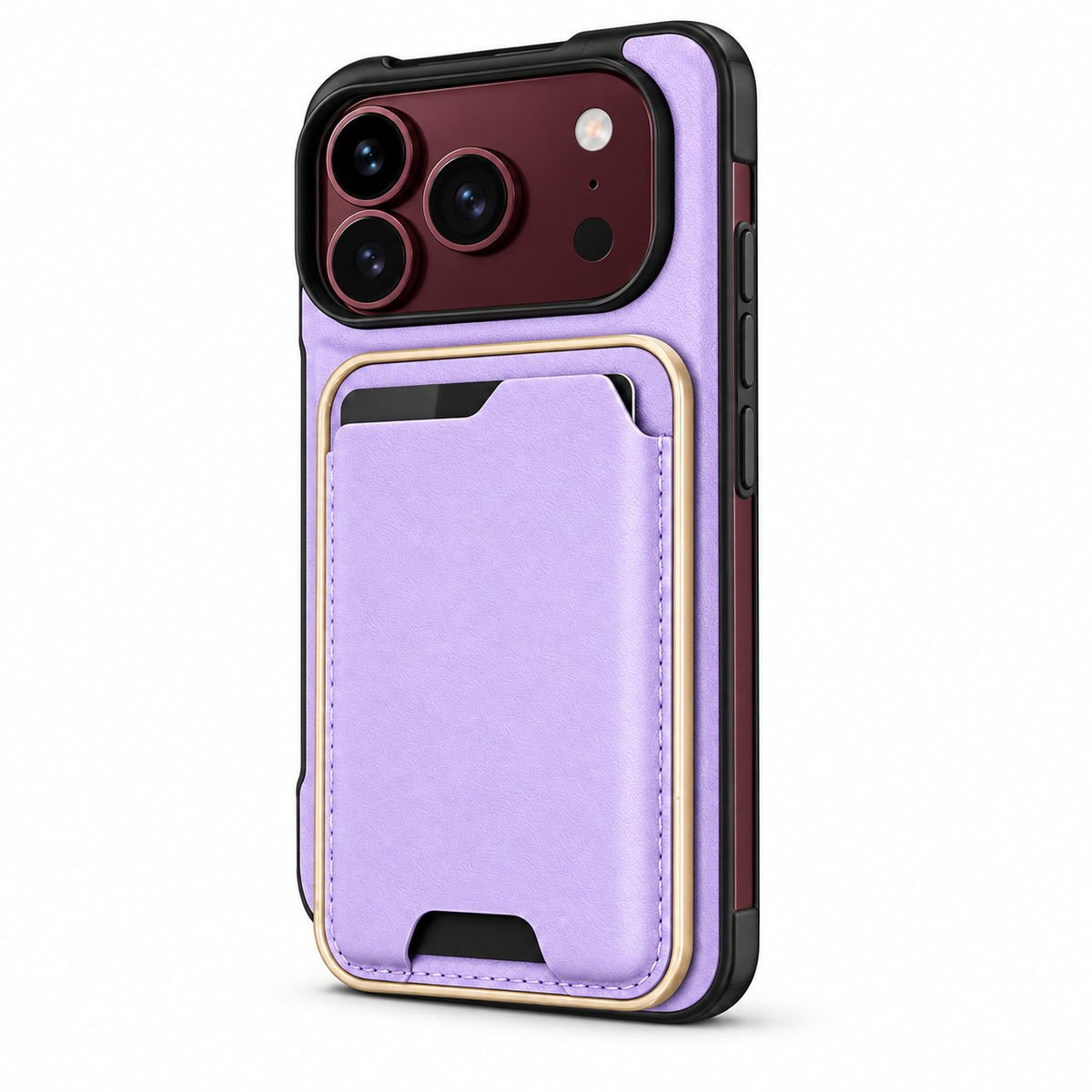 Premium iPhone Case 2 in 1 Detachable Card Holder Magnetic Leather MagSafe Foldable Cover Shockproof Comfortable Grip Slim Durable Protective Phone Cover Case