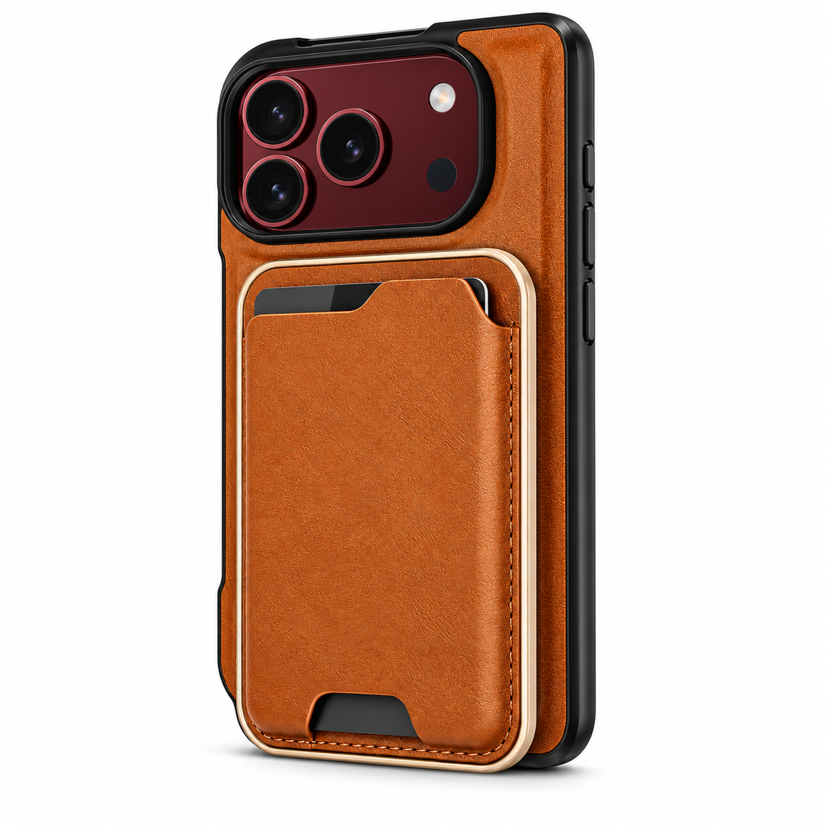 Premium iPhone Case 2 in 1 Detachable Card Holder Magnetic Leather MagSafe Foldable Cover Shockproof Comfortable Grip Slim Durable Protective Phone Cover Case