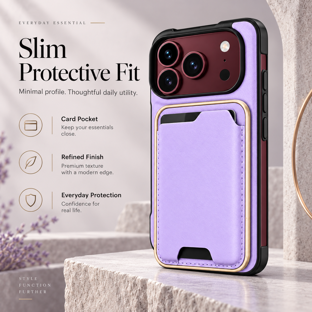 Premium iPhone Case 2 in 1 Detachable Card Holder Magnetic Leather MagSafe Foldable Cover Shockproof Comfortable Grip Slim Durable Protective Phone Cover Case