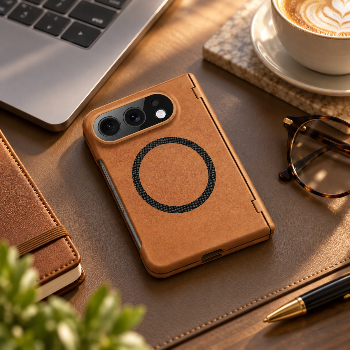 Premium iPhone Case 2 in 1 Detachable Card Holder Magnetic Leather MagSafe Foldable Cover Shockproof Comfortable Grip Slim Durable Protective Phone Cover Case
