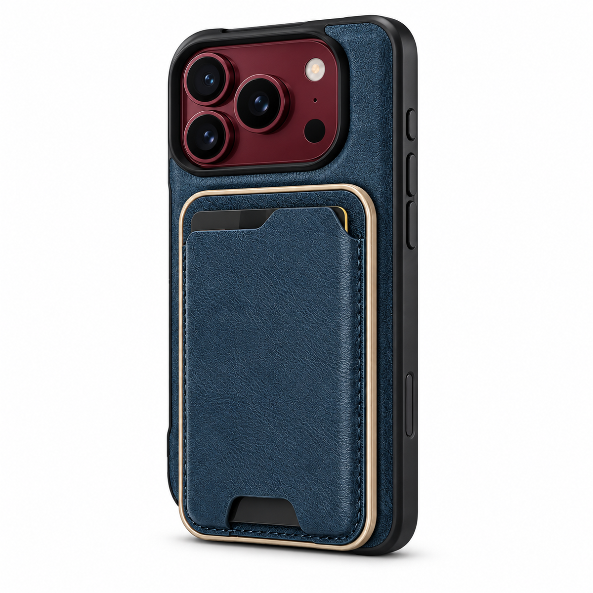 Premium iPhone Case 2 in 1 Detachable Card Holder Magnetic Leather MagSafe Foldable Cover Shockproof Comfortable Grip Slim Durable Protective Phone Cover Case