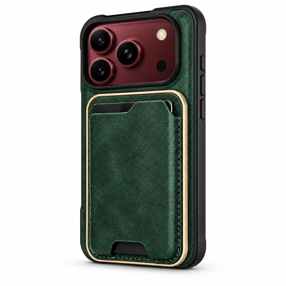 Premium iPhone Case 2 in 1 Detachable Card Holder Magnetic Leather MagSafe Foldable Cover Shockproof Comfortable Grip Slim Durable Protective Phone Cover Case