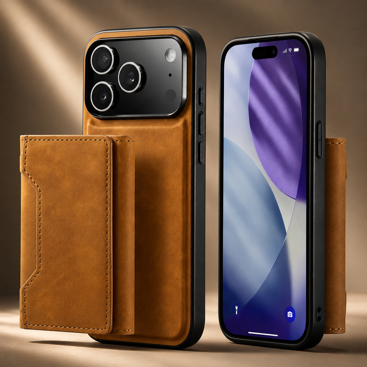 Premium iPhone Case 2 in 1 Detachable Magnetic Leather Wallet Card Holder Kickstand Full Coverage Protective Cover Slim Removable Phone Case Anti Dust