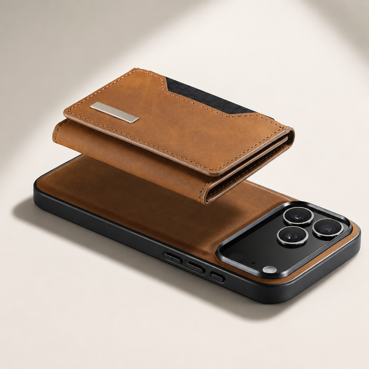 Premium iPhone Case 2 in 1 Detachable Magnetic Leather Wallet Card Holder Kickstand Full Coverage Protective Cover Slim Removable Phone Case Anti Dust