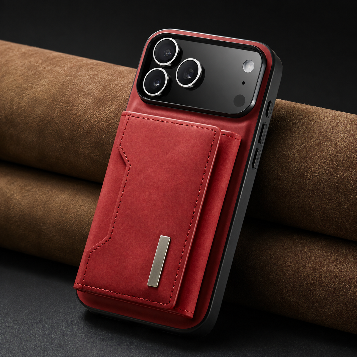 Premium iPhone Case 2 in 1 Detachable Magnetic Leather Wallet Card Holder Kickstand Full Coverage Protective Cover Slim Removable Phone Case Anti Dust