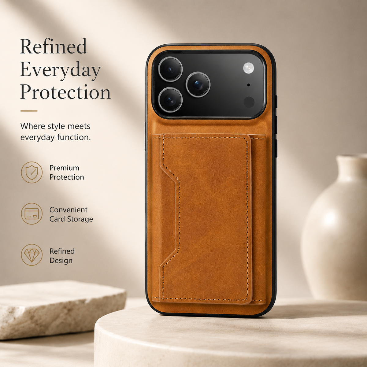 Premium iPhone Case 2 in 1 Detachable Magnetic Leather Wallet Card Holder Kickstand Full Coverage Protective Cover Slim Removable Phone Case Anti Dust