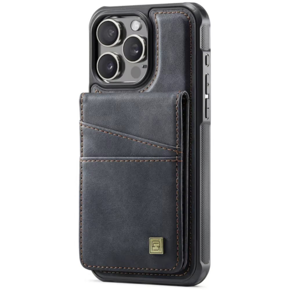 Premium iPhone Case 2-in-1 Detachable Magnetic Wallet Flip Cover PU Leather Card Holder Cash Pocket Wrist Strap Shockproof Full Protection Slim Design
