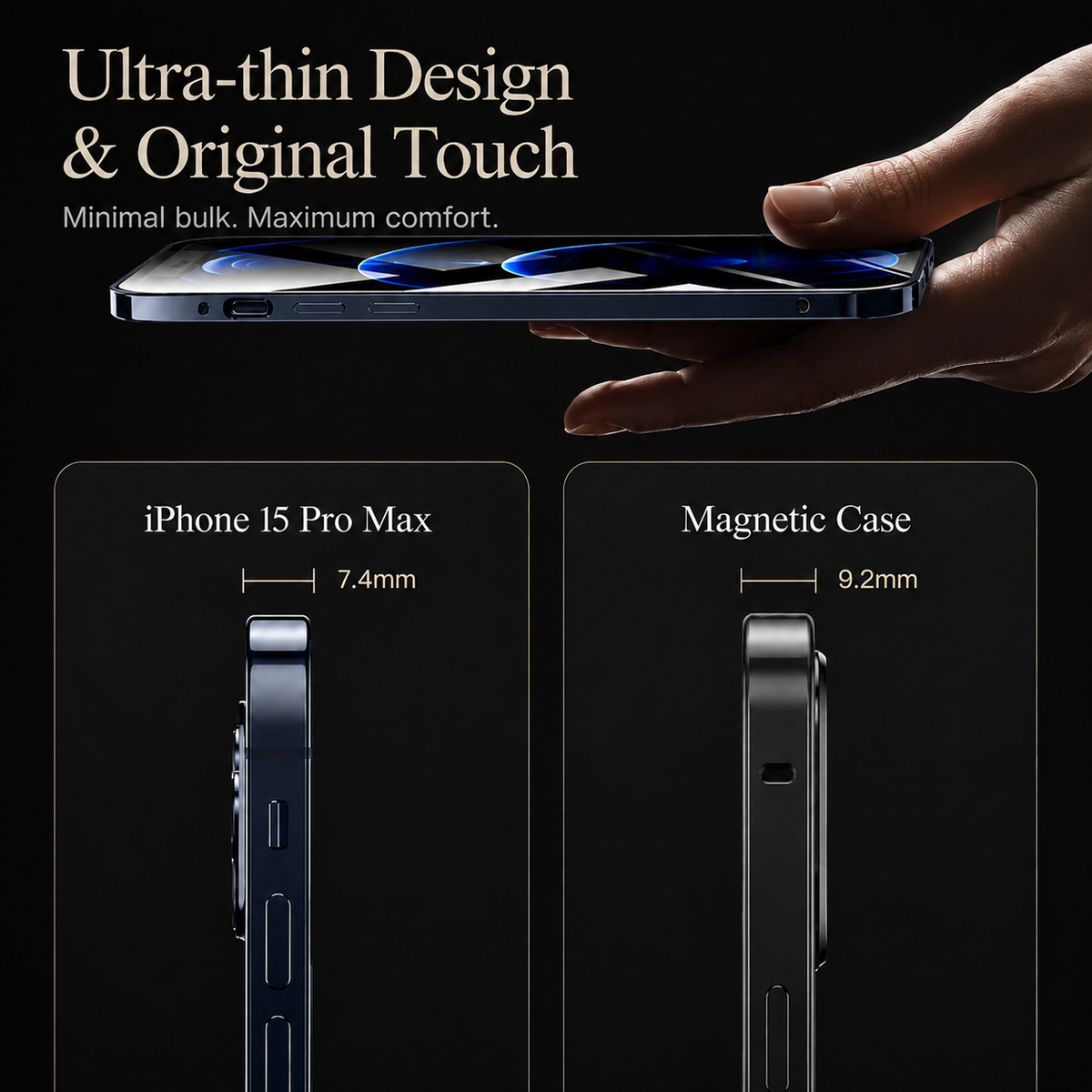 Premium iPhone Case 360 Full Protection MagSafe Magnetic Glass Cover Aluminum Alloy Frame Shockproof Anti Scratch Bumper Full Coverage Slim Protection
