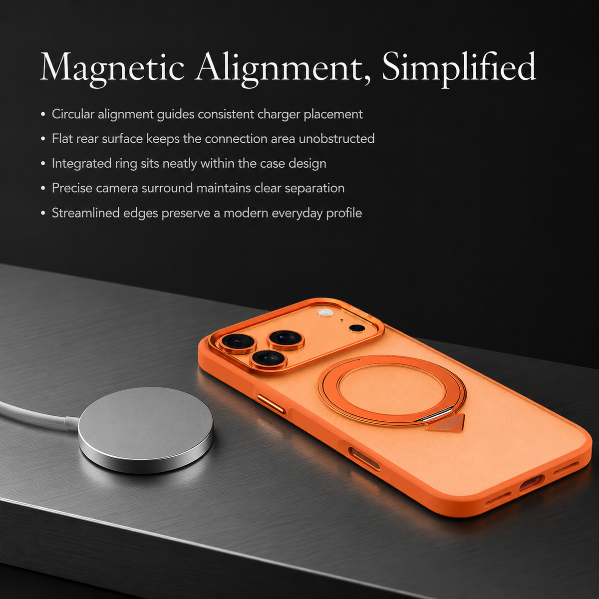 Premium iPhone Case 360 Rotating Magnetic Kickstand Skin Feel MagSafe Metal Lens Protection Shockproof Slim Fit Non Slip Durable Protective Phone Cover Case
