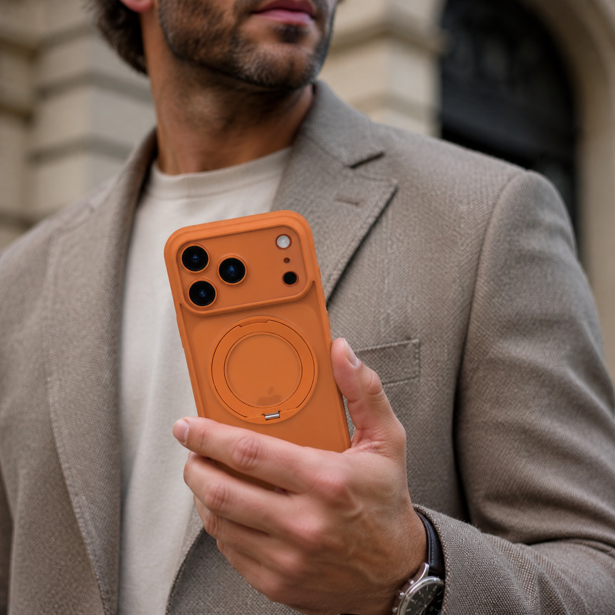 Premium iPhone Case 360 Spin Magnetic Stand Screen Protector Camera Control Button Shockproof Anti Drop Rugged Slim Durable Full Protective Phone Cover Case