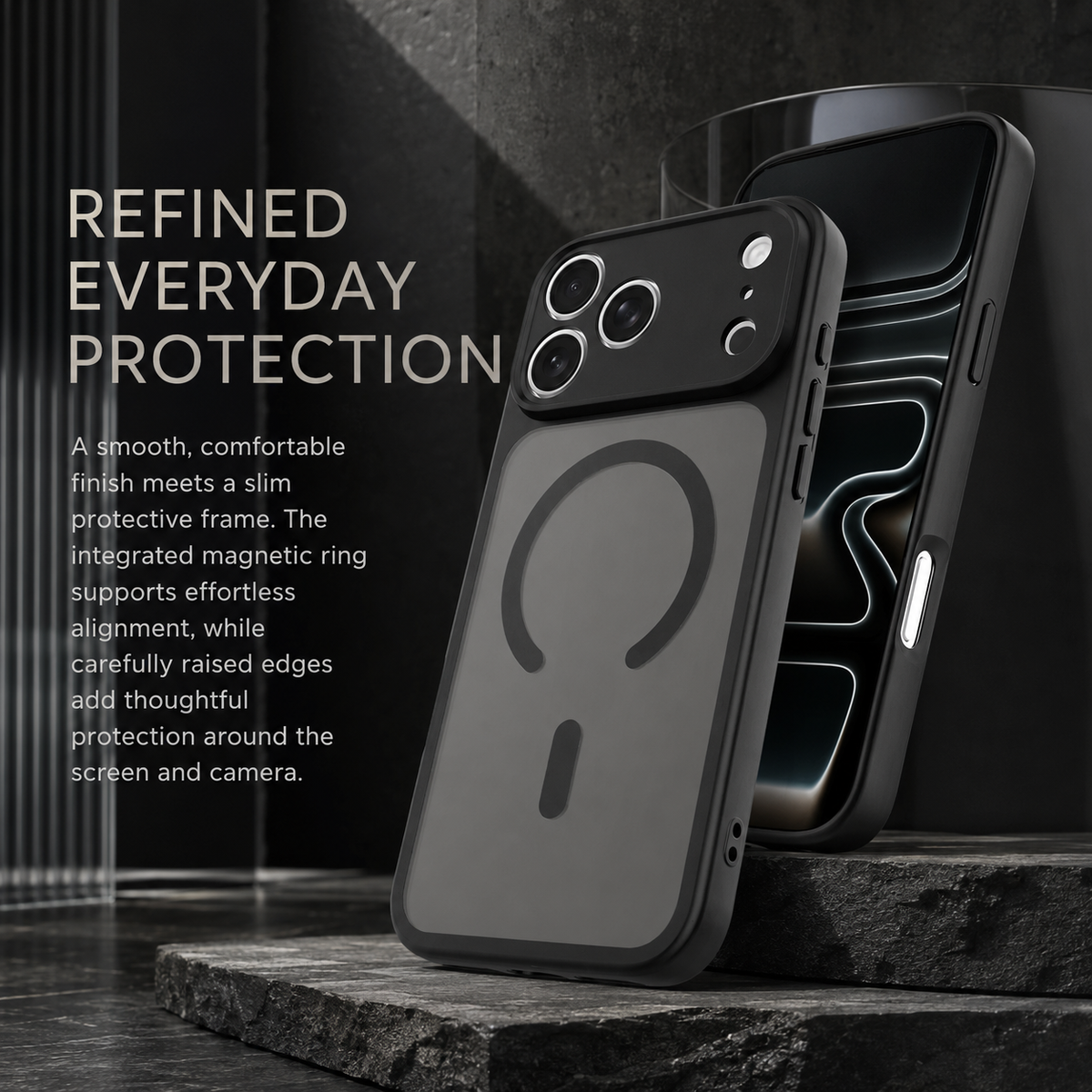 Premium iPhone Case 5G Wireless Charging Shockproof Hard Back Slim Lightweight Anti Scratch Non Slip Durable Full Coverage Protective Phone Cover Case