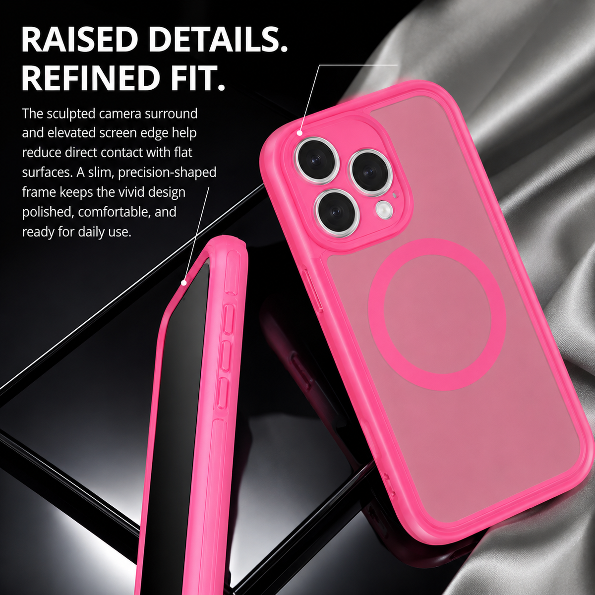 Premium iPhone Case 5G Wireless Charging Shockproof Hard Back Slim Lightweight Anti Scratch Non Slip Durable Full Coverage Protective Phone Cover Case