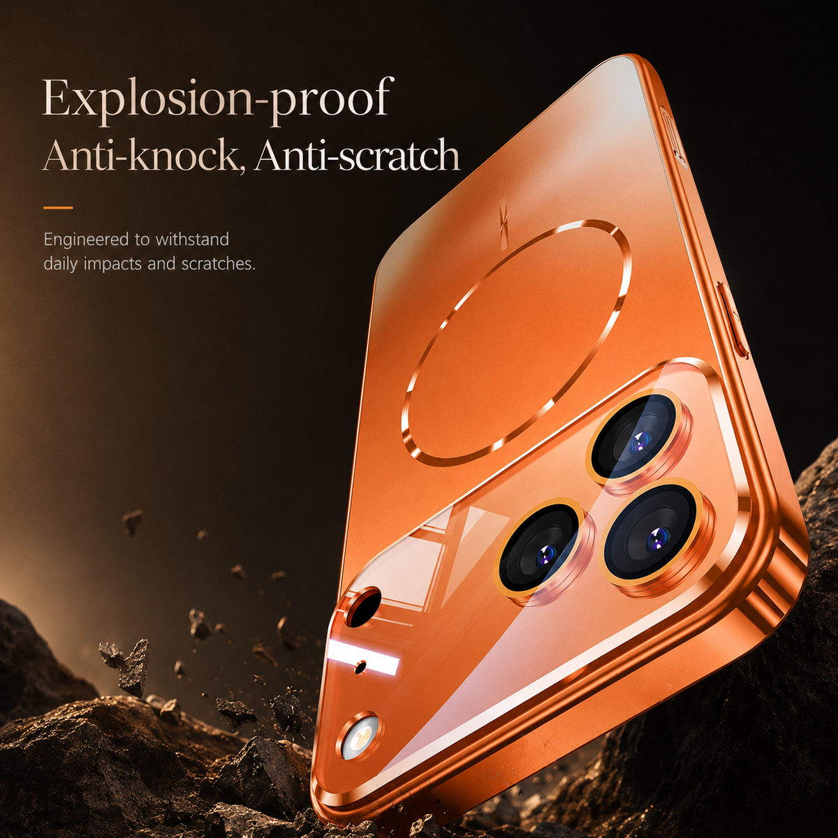 Premium iPhone Case AG Nano Matte Acrylic Magnetic MagSafe Compatible Hard Back Anti Fingerprint Scratch Resistant Slim Lightweight Protective Cover
