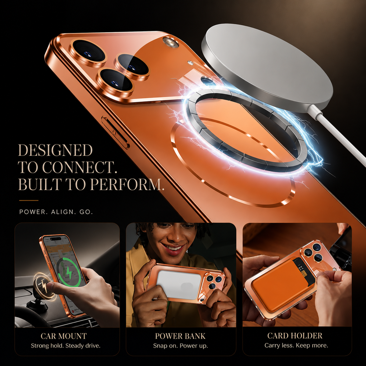 Premium iPhone Case AG Nano Matte Acrylic Magnetic MagSafe Compatible Hard Back Anti Fingerprint Scratch Resistant Slim Lightweight Protective Cover