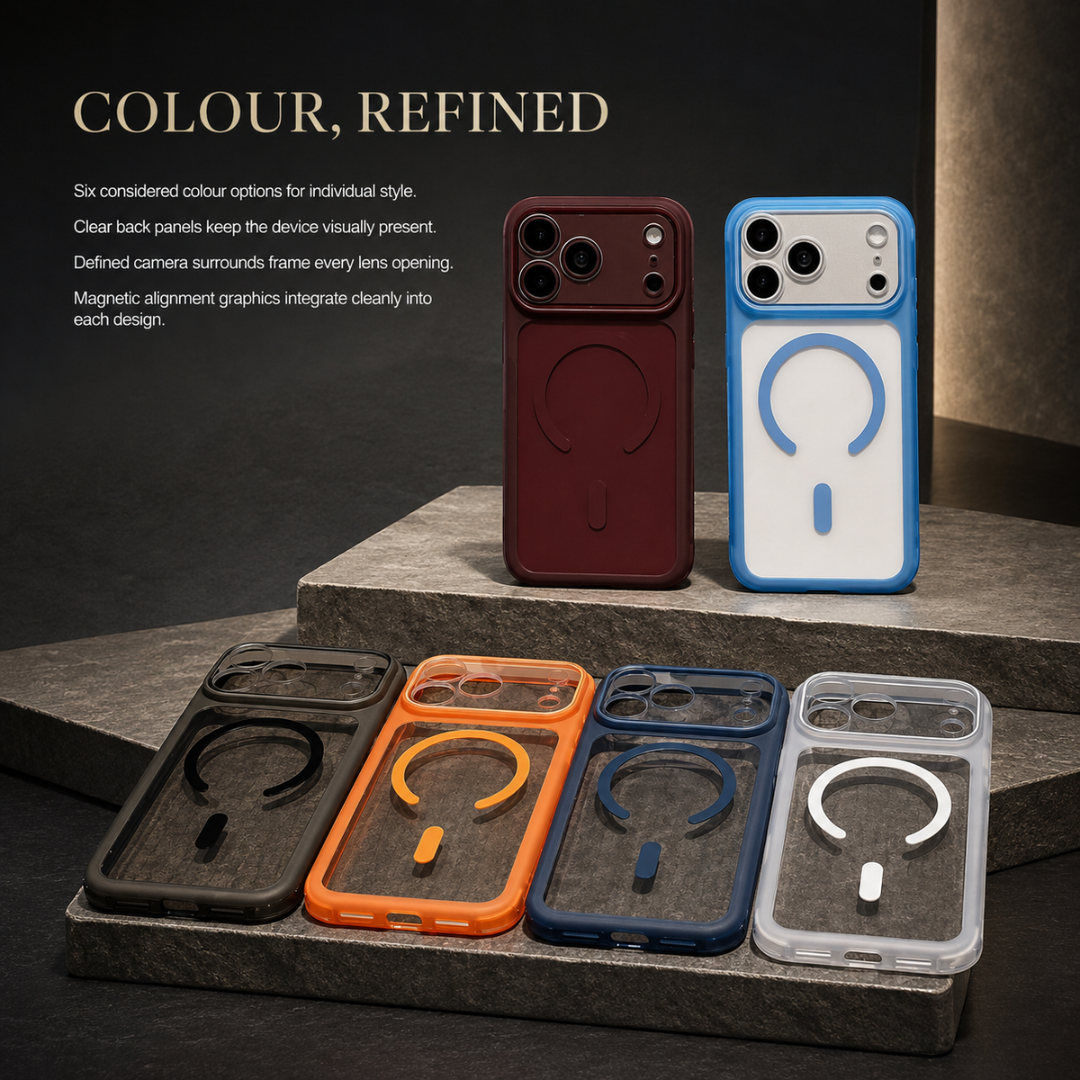 Premium iPhone Case Air Cushion Shockproof Magnetic Clear Transparent Precision Cut Slim Anti Drop Scratch Resistant Durable Protective Phone Cover Shell Case