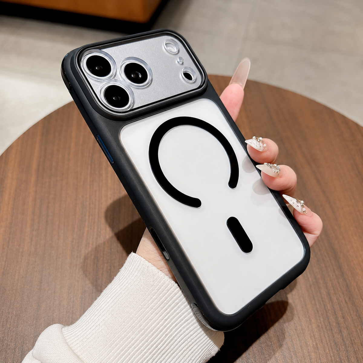 Premium iPhone Case Air Cushion Shockproof Magnetic Clear Transparent Precision Cut Slim Anti Drop Scratch Resistant Durable Protective Phone Cover Shell Case