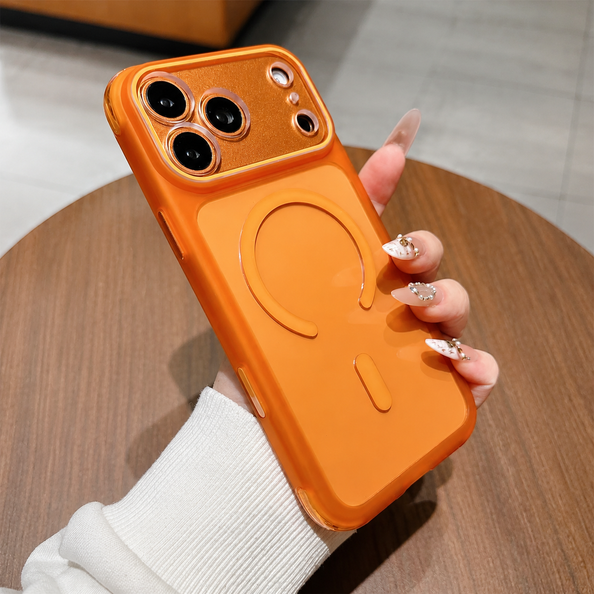 Premium iPhone Case Air Cushion Shockproof Magnetic Clear Transparent Precision Cut Slim Anti Drop Scratch Resistant Durable Protective Phone Cover Shell Case