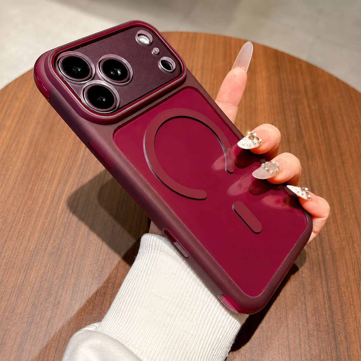 Premium iPhone Case Air Cushion Shockproof Magnetic Clear Transparent Precision Cut Slim Anti Drop Scratch Resistant Durable Protective Phone Cover Shell Case