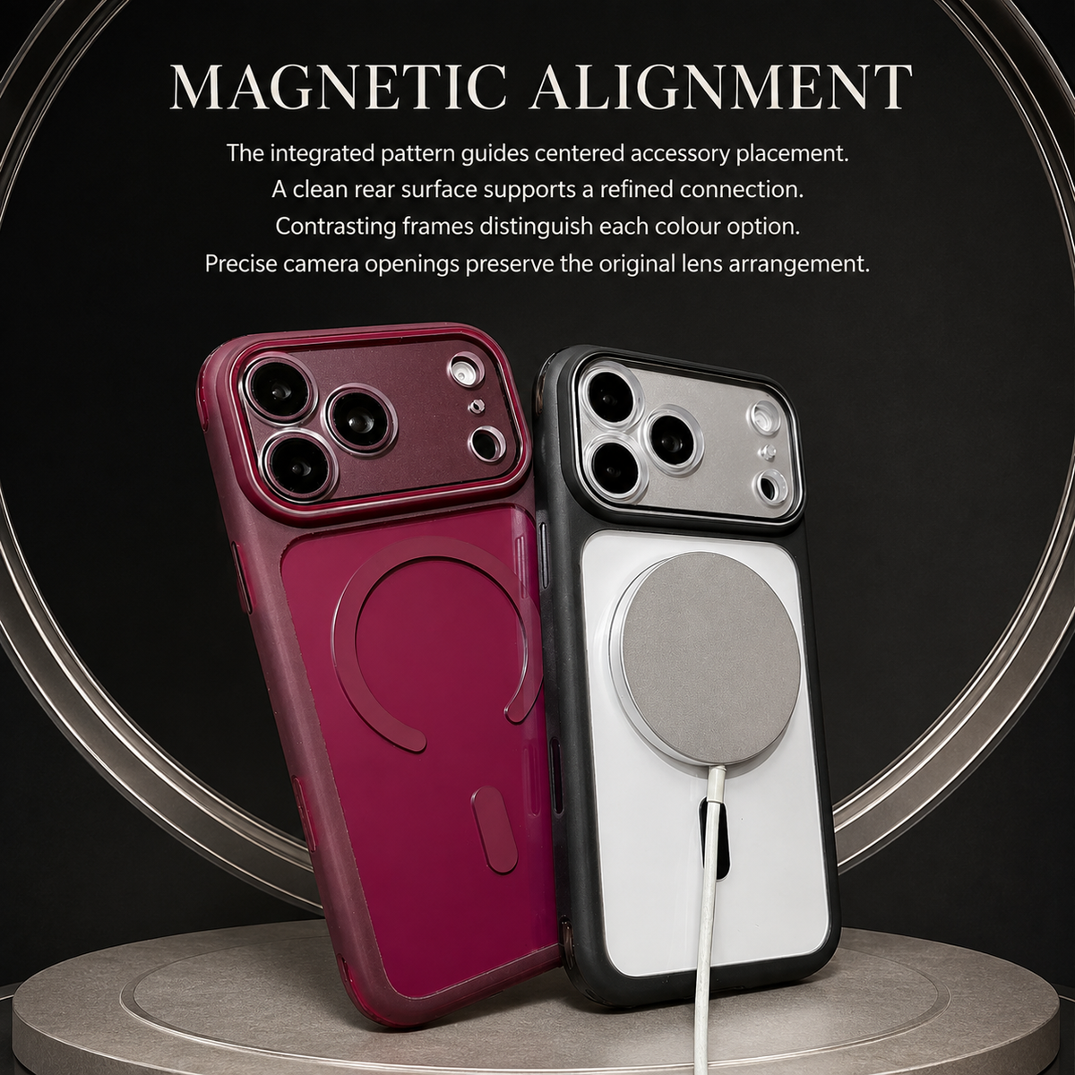 Premium iPhone Case Air Cushion Shockproof Magnetic Clear Transparent Precision Cut Slim Anti Drop Scratch Resistant Durable Protective Phone Cover Shell Case
