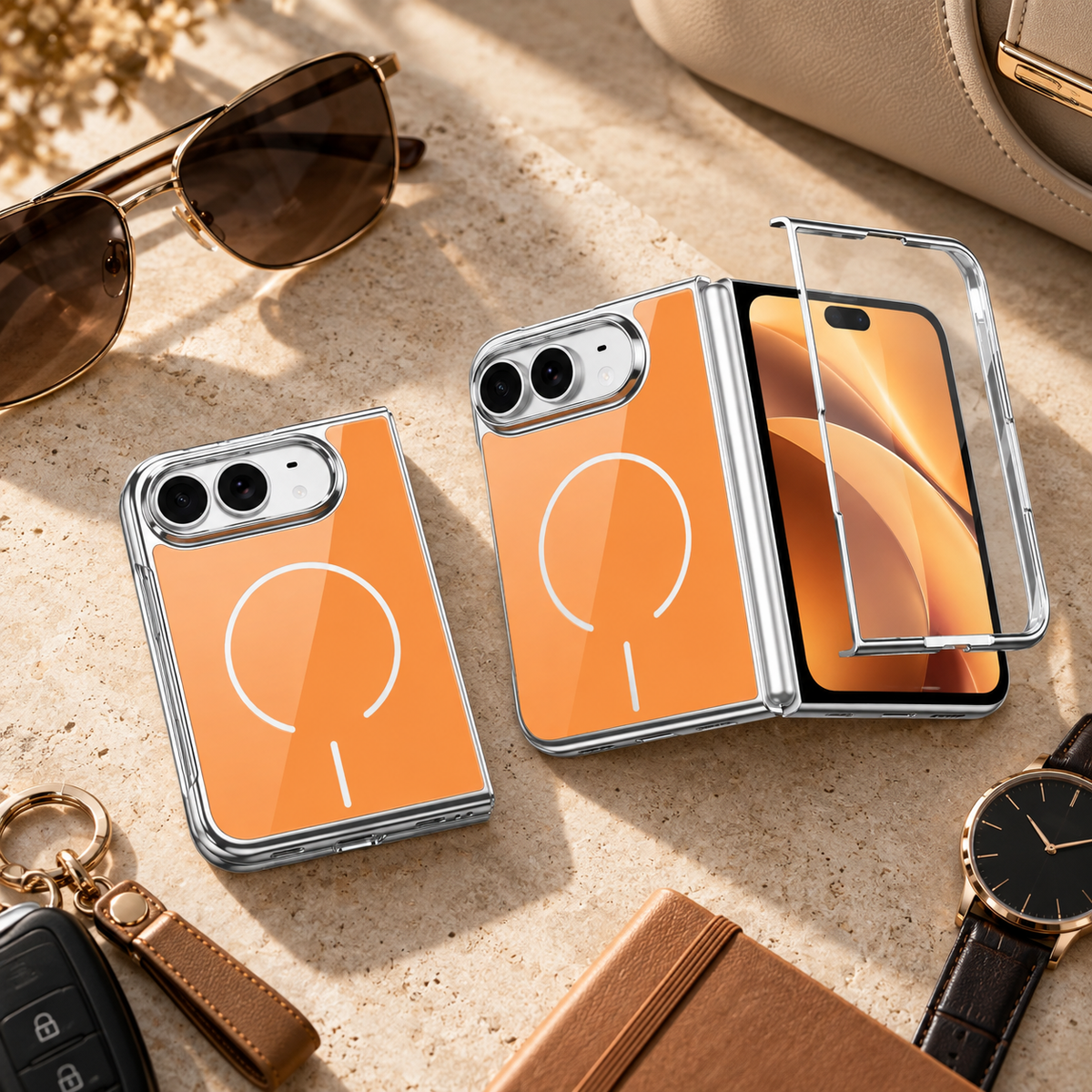 Premium iPhone Case All in One Built In Front Screen Protector Full Wrap Shockproof Foldable Cover Slim Durable Anti Drop Full Protective Phone Cover Case