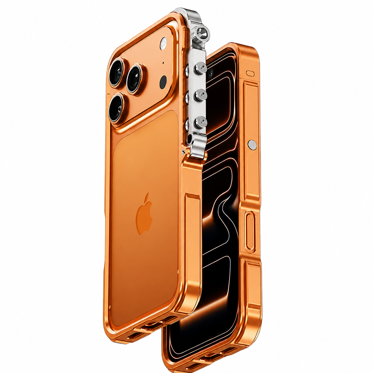 Premium iPhone Case Aluminum Alloy Bumper Magnetic Shockproof Metal Frame Heavy Duty Drop Protection Anti Scratch Slim Rugged Cover Mechanical Design