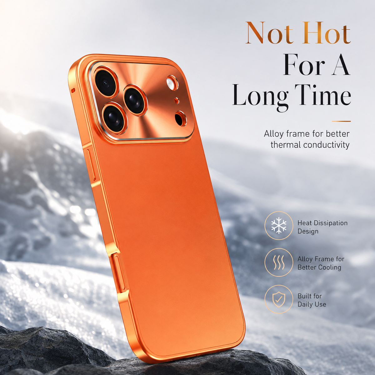 Premium iPhone Case Aluminum Alloy Frame Frosted PC Backplate Ultra Thin Shockproof Anti Scratch Anti Fingerprint Matte Protective Cover