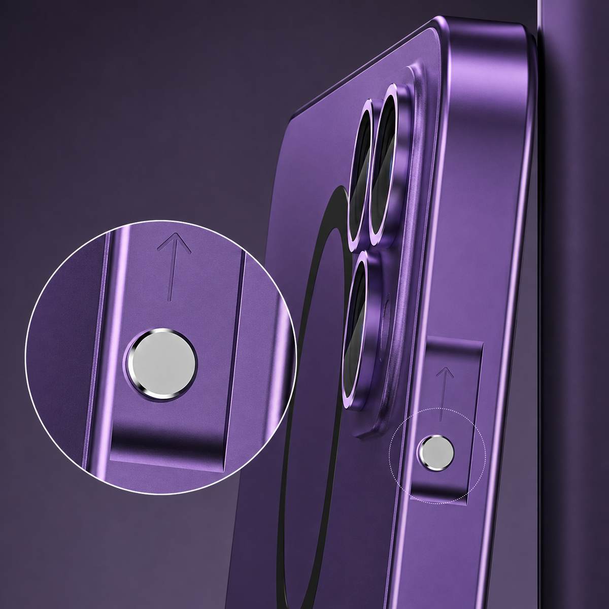 Premium iPhone Case Aluminum Alloy Magnetic MagSafe Full Coverage Shockproof Glass Lens Matte Anti Glare Wireless Charging Protective Design