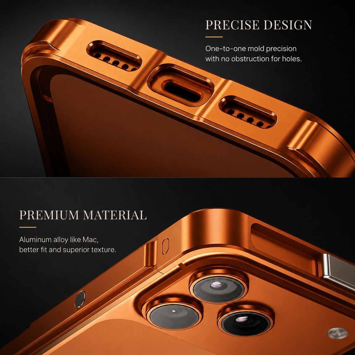 Premium iPhone Case Aluminum Alloy Mechanical Bumper Shockproof Metal Frame Heavy Duty Corner Protection Cyberpunk Industrial Slim Cover