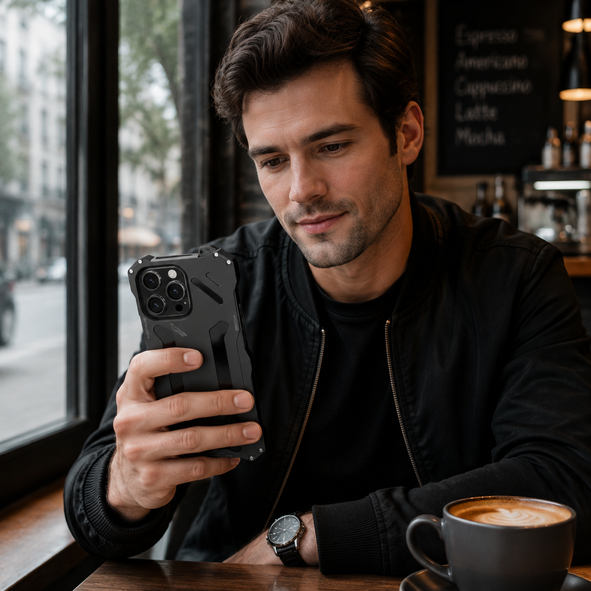 Premium iPhone Case Aluminum Alloy Metal Armor Shockproof Cooling Airflow Anti Scratch Matte Protective Cover Non Slip Full Coverage Slim Frame Design