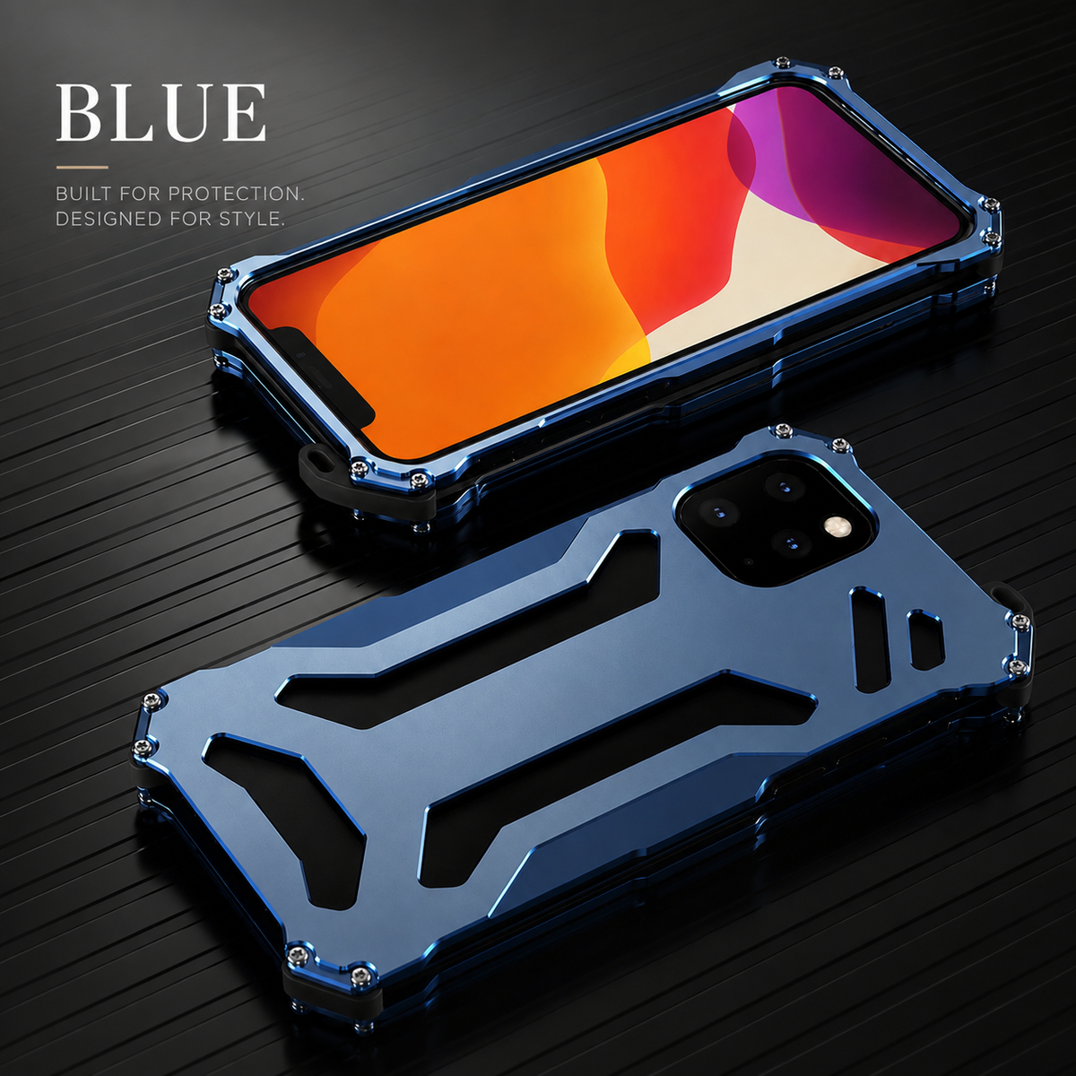 Premium iPhone Case Aluminum Alloy Metal Armor Shockproof Cooling Airflow Anti Scratch Matte Protective Cover Non Slip Full Coverage Slim Frame Design