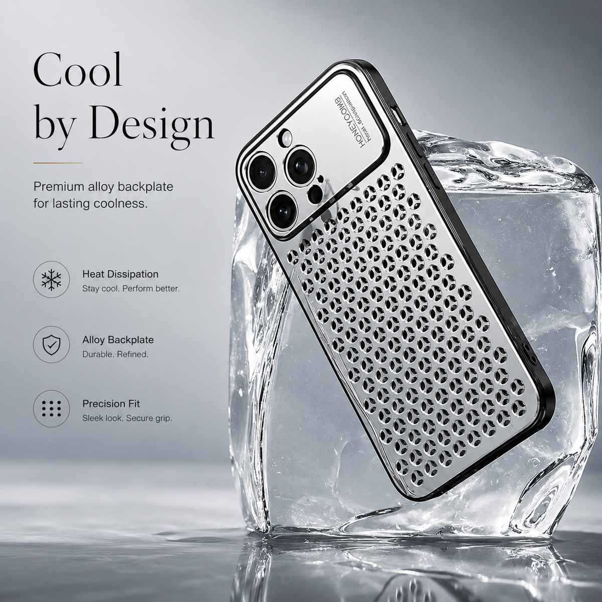 Premium iPhone Case Aluminum Alloy Metal Breathable Back Cover Anti Fingerprint Anti Scratch Dust Resistant Slim Lightweight Protective Case