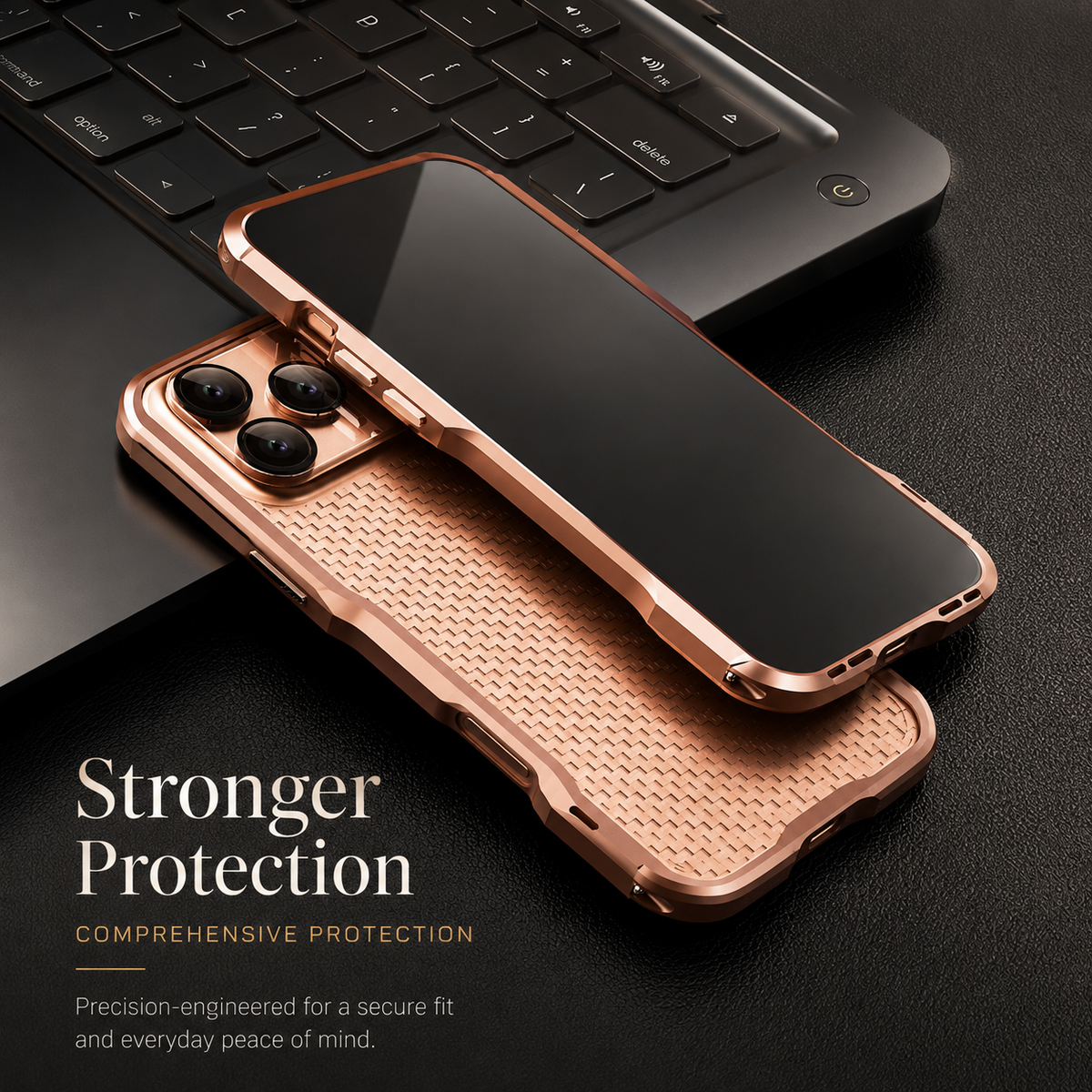 Premium iPhone Case Aluminum Alloy Metal Bumper Shockproof Edge Protection Anti Scratch Anti Fingerprint Non Slip Tough Irregular Cut Slim Protective Frame