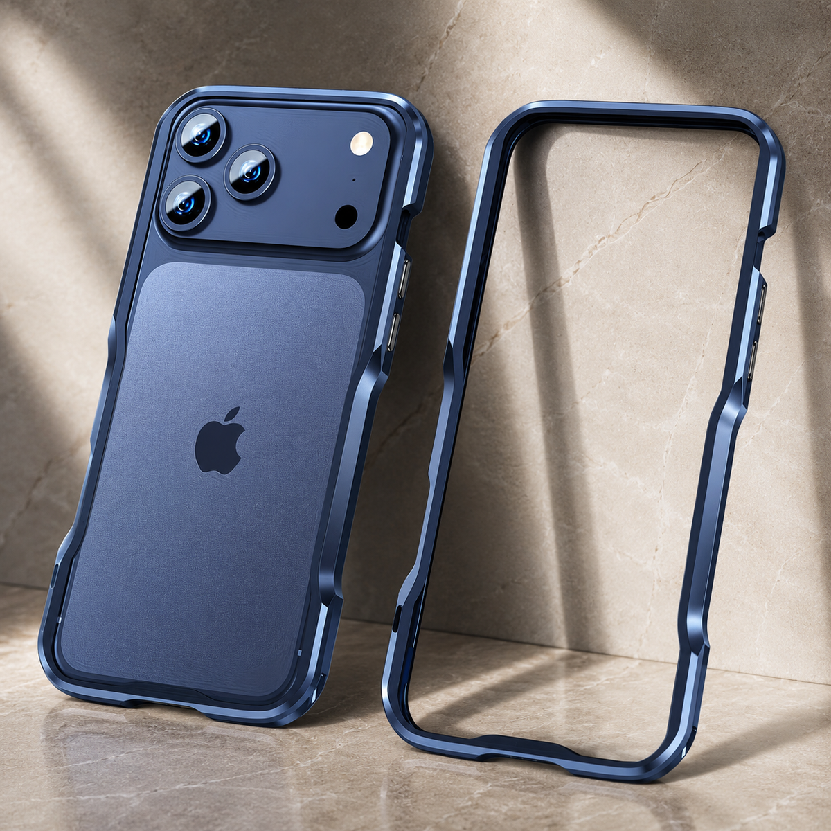 Premium iPhone Case Aluminum Alloy Metal Bumper Shockproof Edge Protection Anti Scratch Anti Fingerprint Non Slip Tough Irregular Cut Slim Protective Frame