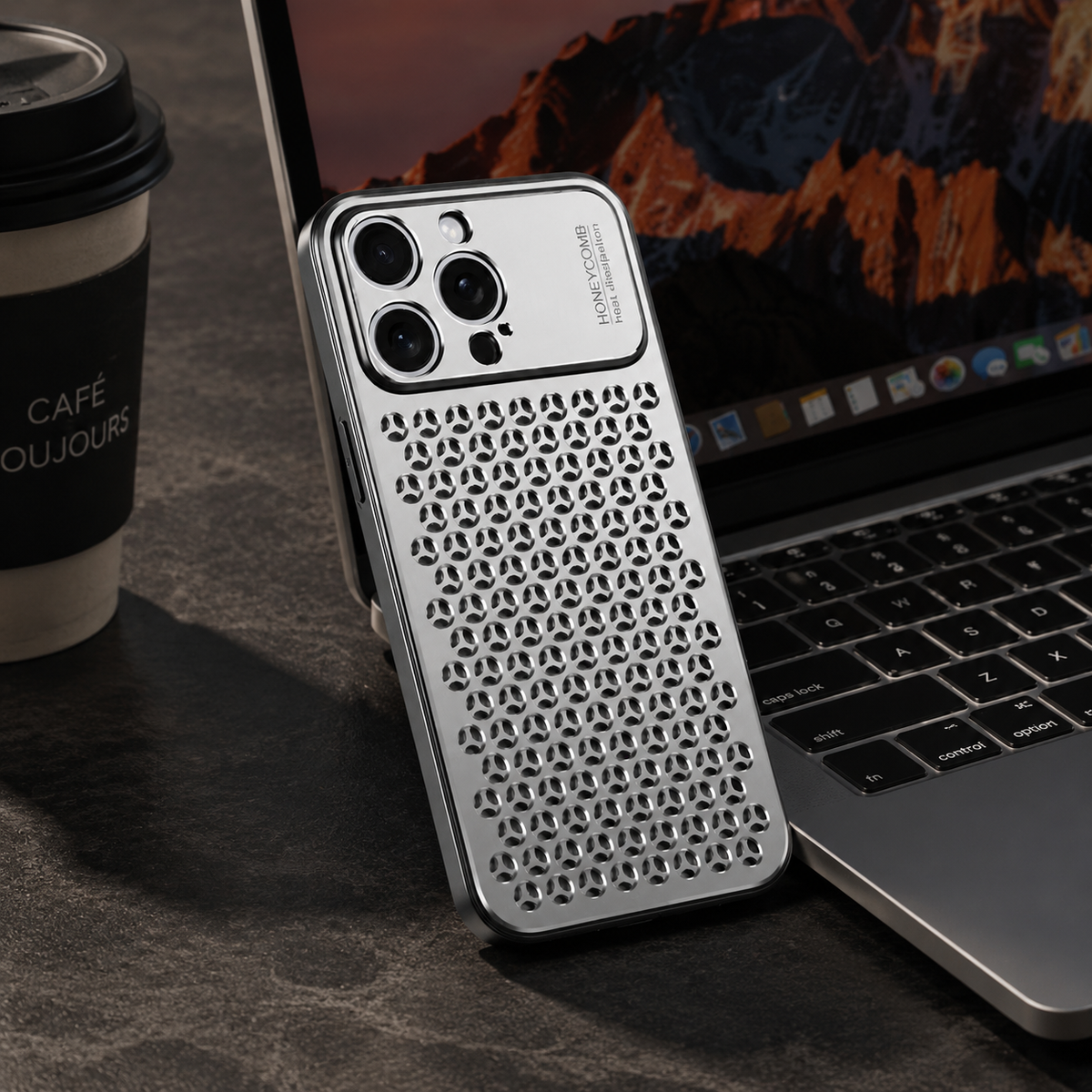 Premium iPhone Case Aluminum Alloy Metal Frame Breathable Protective Cover Anti Fingerprint Scratch Resistant Slim Lightweight Durable Design