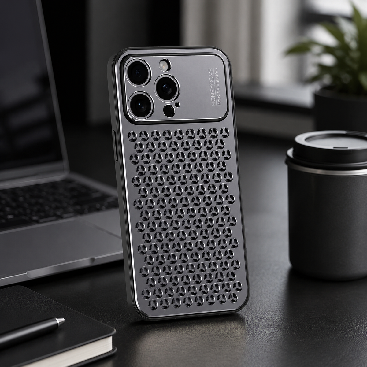 Premium iPhone Case Aluminum Alloy Metal Frame Breathable Protective Cover Anti Fingerprint Scratch Resistant Slim Lightweight Durable Design