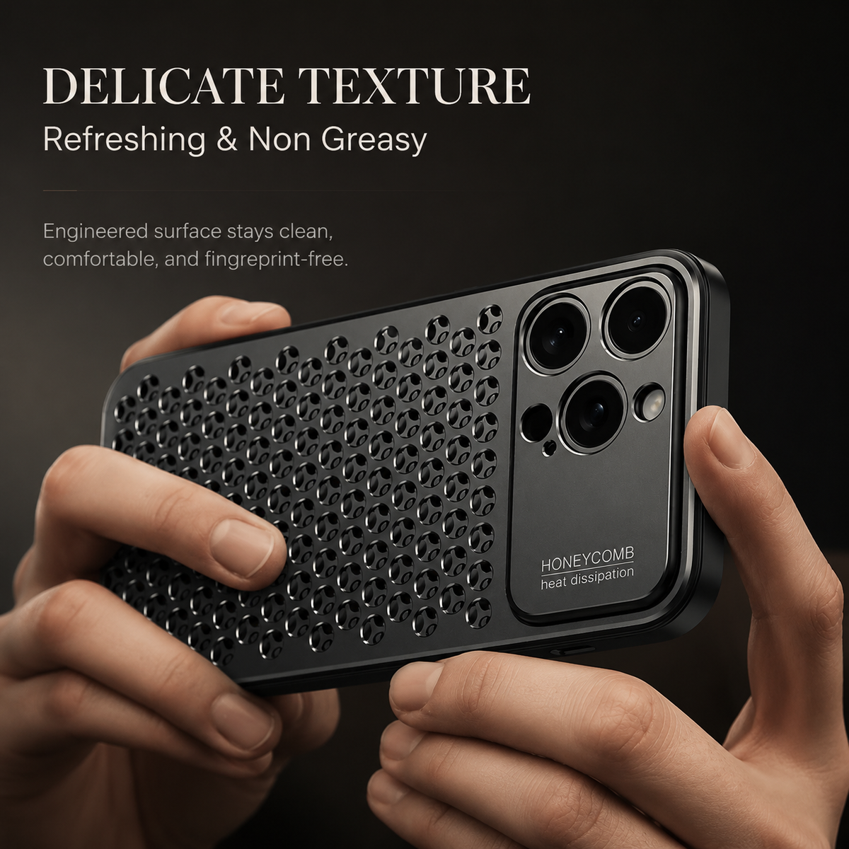 Premium iPhone Case Aluminum Alloy Metal Frame Breathable Protective Cover Anti Fingerprint Scratch Resistant Slim Lightweight Durable Design